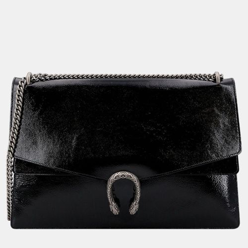 Gucci Black Patent Leather Dionysus Shoulder Bag - Gucci - Modalova