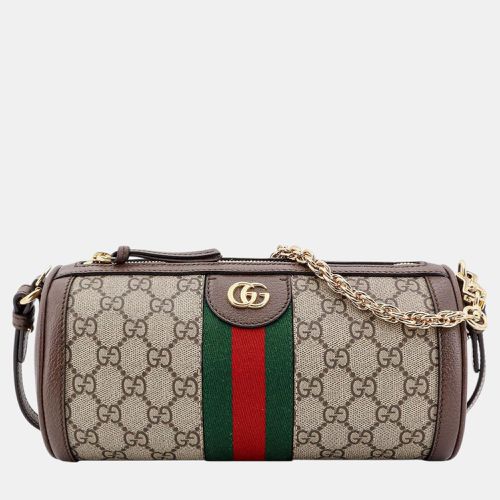 Gucci Beige GG Supreme Canvas Web Shoulder Bag - Gucci - Modalova