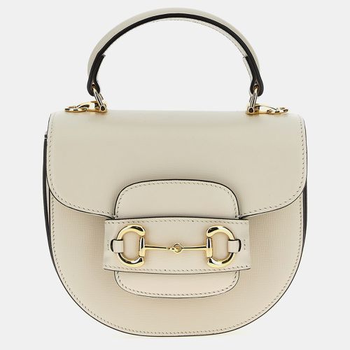 Gucci white leather Horsebit 1955 mini top handle bag - Gucci - Modalova