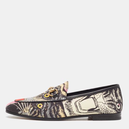 Gucci Multicolor Printed Fabric Jordaan Loafers Size 35 - Gucci - Modalova