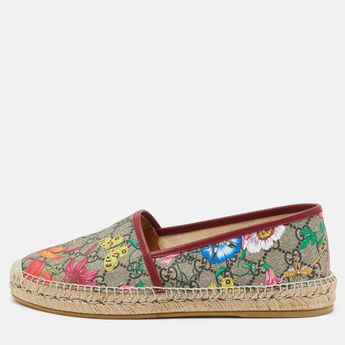 Gucci Multicolor GG Floral Canvas Slip On Espadrille Flats Size 41 - Gucci - Modalova