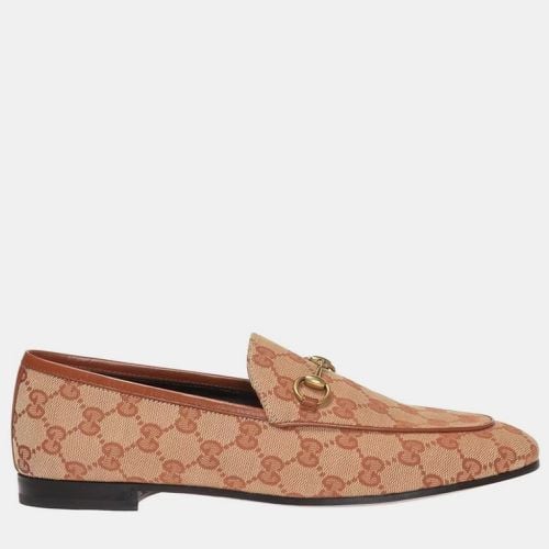 Gucci Brown GG Supreme Canvas Jordaan Loafers EU 37 - Gucci - Modalova