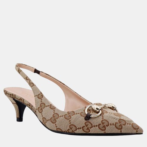 Gucci Beige GG Slingback Pumps EU 36 - Gucci - Modalova