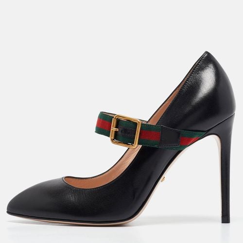 Gucci Black Leather Sylvie Mary Jane Pumps Size 37.5 - Gucci - Modalova