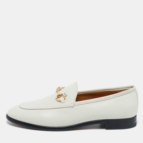 Gucci White Leather Jordaan Slip On Loafers Size 40 - Gucci - Modalova