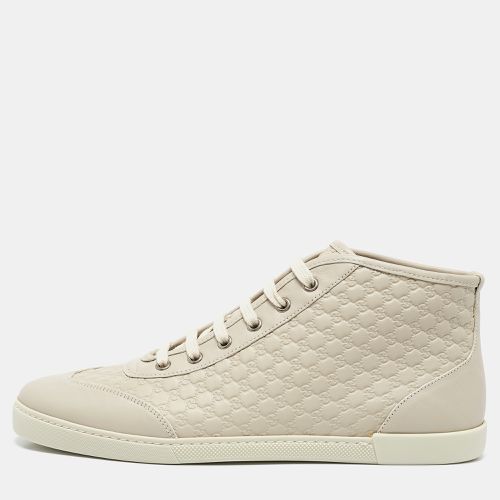 Off Microssima Leather High Top Sneakers Size 40.5 - Gucci - Modalova