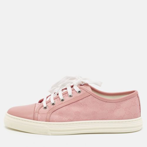 Gucci Pink GG Canvas and Leather Low Top Sneakers Size 38.5 - Gucci - Modalova