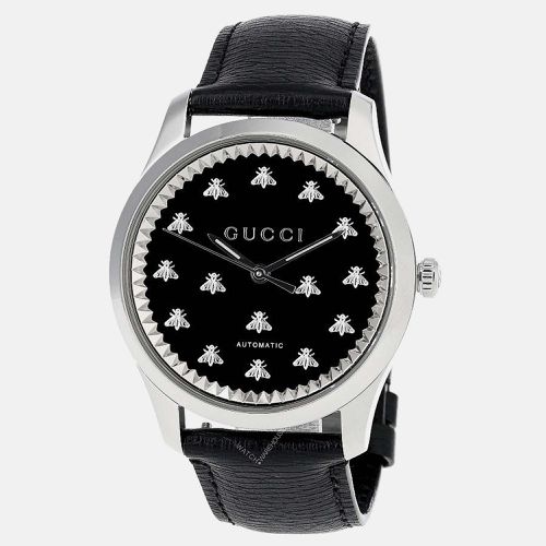 GUCCI G-Timeless AUTO Black Onyx Stone Dial Men's Watch YA126286 42 mm - Gucci - Modalova