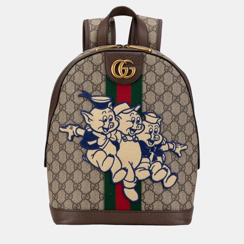 Gucci Beige/Brown GG Supreme Ophidia Three Little Pigs Backpack - Gucci - Modalova