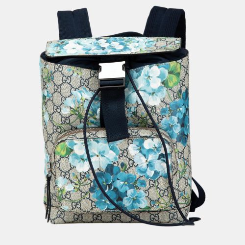 Gucci Multicolor Small GG Supreme Blooms Single Buckle Backpack - Gucci - Modalova