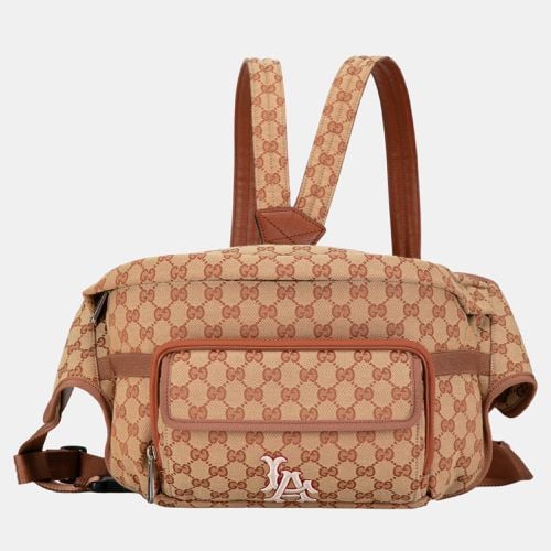 Gucci Beige/Brown X MLB GG Canvas LA Dodgers Convertible Belt Bag - Gucci - Modalova