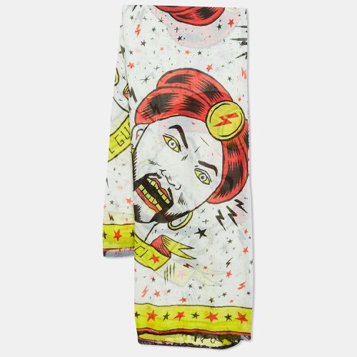 Gucci Yellow Magician Print Cotton Square Scarf - Gucci - Modalova