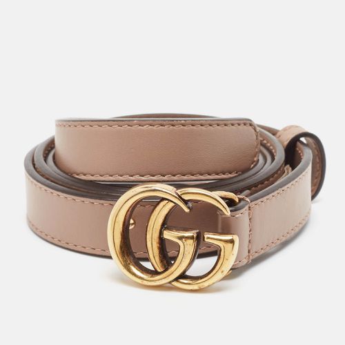 Gucci Light Pink Leather GG Marmont Slim Buckle Belt 85CM - Gucci - Modalova