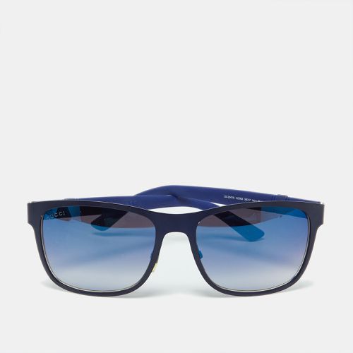 Gucci Blue/Grey Gradient GG2247/S Web Detail Rectangle Sunglasses - Gucci - Modalova