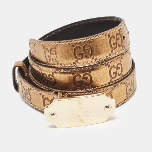 Gucci Bronze Guccissima Leather Slim Belt 90 CM - Gucci - Modalova