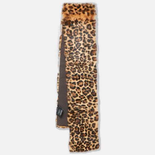 Gucci Leopard Print Silk and Lapin Rex Fur Stole - Gucci - Modalova