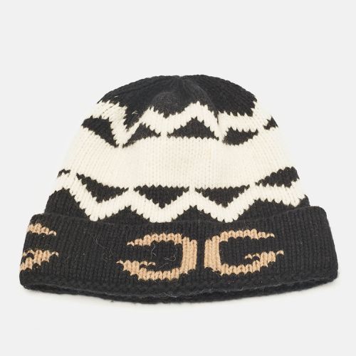 White GG Wool Rib Knit Beanie L - Gucci - Modalova