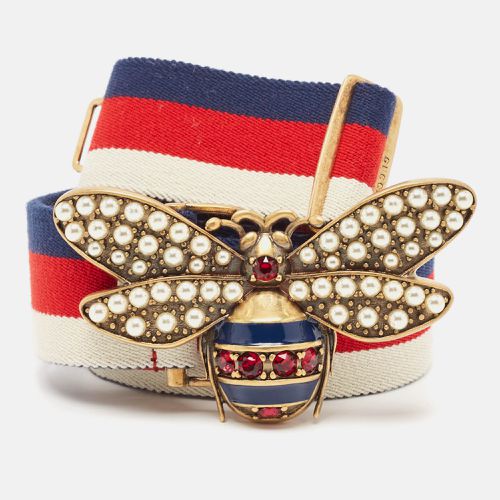 Gucci Multicolor Web Canvas Queen Margaret Bee Belt 80CM - Gucci - Modalova