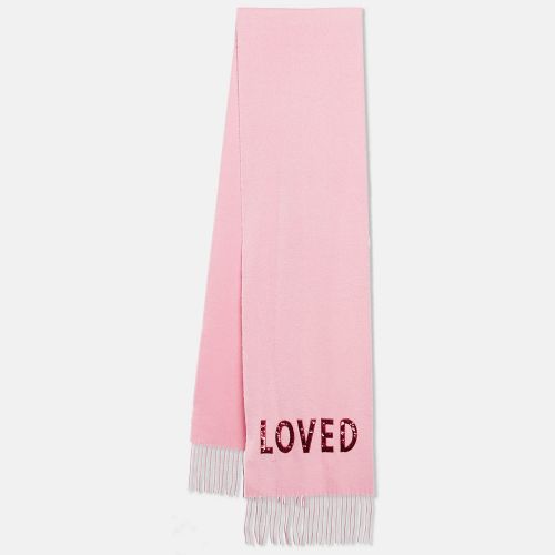 Gucci Pink LOVED Embellished Cashmere & Silk Scarf - Gucci - Modalova