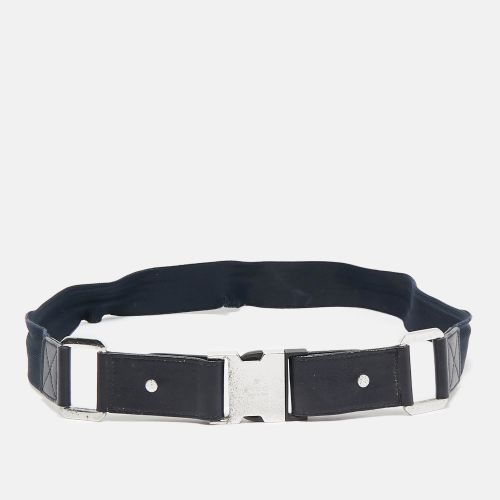 Gucci Navy Blue Elastic and Leather Buckle Belt 90 CM - Gucci - Modalova