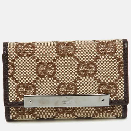 Gucci Beige/Brown GG Canvas and Leather Bow 6 Key Holder - Gucci - Modalova