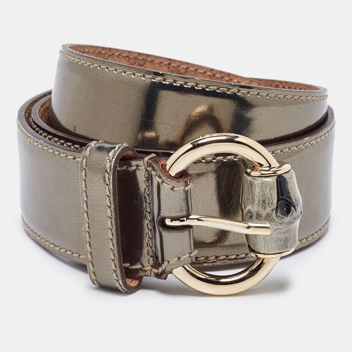 Gucci Gold Patent Leather Bamboo Buckle Belt 85CM - Gucci - Modalova