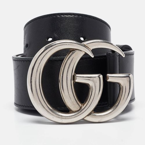 Gucci Black Leather GG Marmont Buckle Belt 90CM - Gucci - Modalova