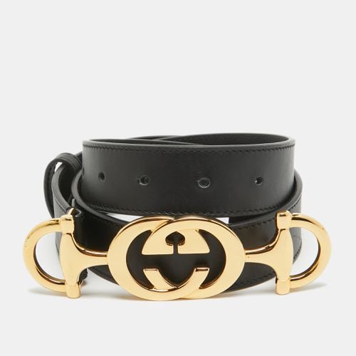 Gucci Black Leather Zumi Buckle Belt 85 CM - Gucci - Modalova