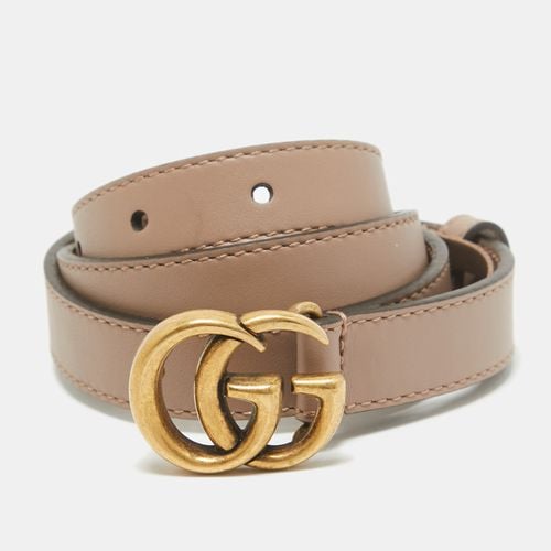 Gucci Dusty Pink Leather GG Marmont Slim Belt 75 CM - Gucci - Modalova