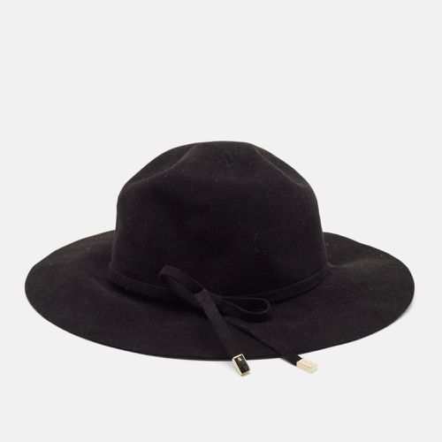 Gucci Black Rabbit Felt Wide Brim Hat M - Gucci - Modalova