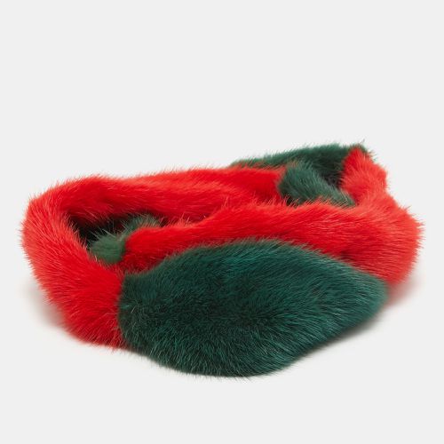 Gucci Red/Green Mink Fur Headband L - Gucci - Modalova