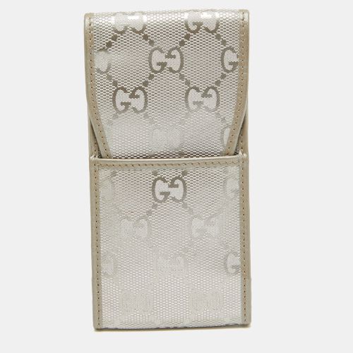 Gucci Silver GG Imprime Canvas Cigarette Case - Gucci - Modalova