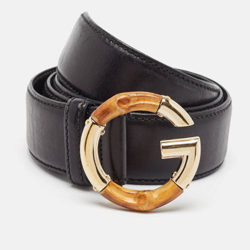 Gucci Black Leather Bamboo G Buckle Belt 90 CM - Gucci - Modalova