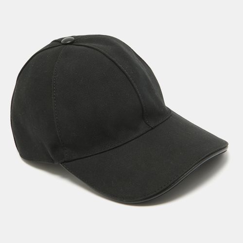 Cotton Black GG Embroidered Canvas Baseball Cap L - Gucci - Modalova