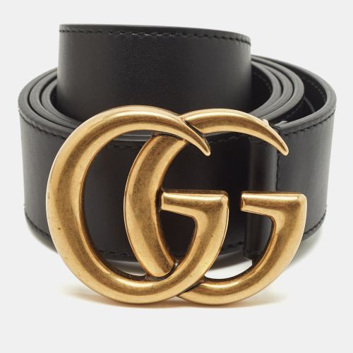 Leather GG Marmont Wide Buckle Belt 95CM - Gucci - Modalova