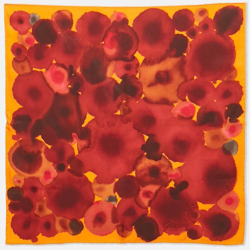 Gucci Orange Printed Silk Square Scarf - Gucci - Modalova