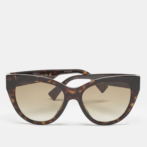 Gucci Tortoise Brown Gradient GG0460S Web Cat Eye Sunglasses - Gucci - Modalova