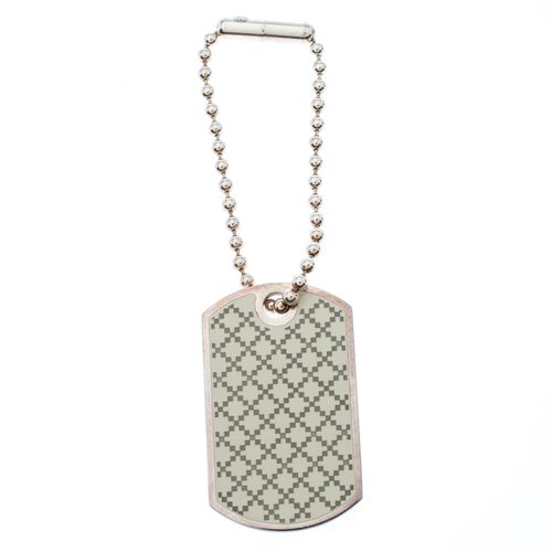 Gucci Enamel Silver Tag Pendant Charm - Gucci - Modalova