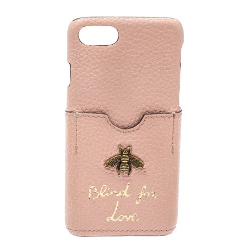 Gucci Pink Leather Blind For Love iPhone 7 Case - Gucci - Modalova