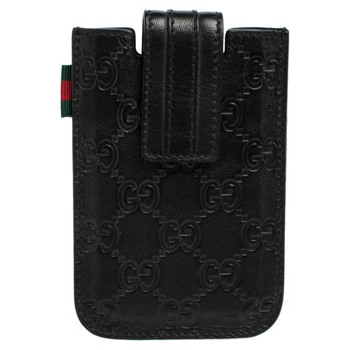 Gucci Black Guccissima Leather Leather iPhone Case - Gucci - Modalova