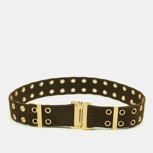 Gucci Khaki Green Canvas Eyelet Adjustable Belt 90CM - Gucci - Modalova