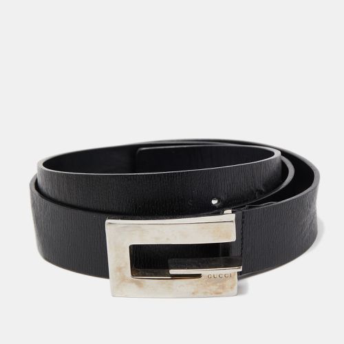 Gucci Black Leather G Buckle Belt 90CM - Gucci - Modalova