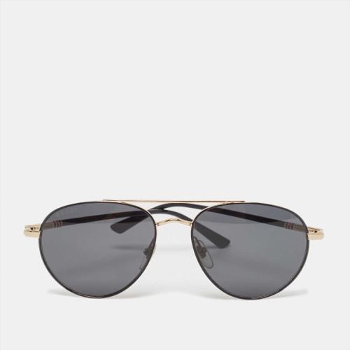 Gucci Black/Gold Web Aviator Sunglasses - Gucci - Modalova