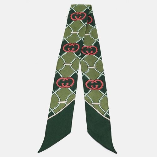 Gucci Green GG Print Silk Bandeau Scarf - Gucci - Modalova