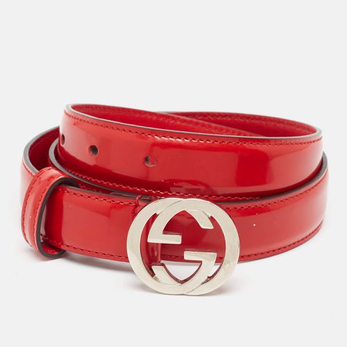 Gucci Red Patent Leather Interlocking G Buckle Belt 80CM - Gucci - Modalova