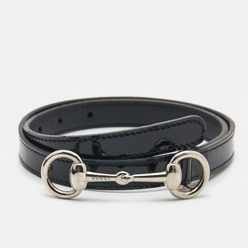 Gucci Black Patent Leather Horsebit Slim Belt M - Gucci - Modalova