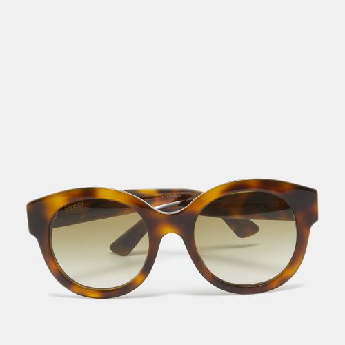 Gucci Brown Tortoise Gradient GG0207S GG Star Embellished Round Sunglasses - Gucci - Modalova