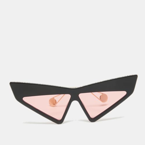 Gucci Black/Pink GG0430S Crystals Embellished Geometric Sunglasses - Gucci - Modalova