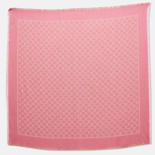 Gucci Pink GG Web Wool Blend Square Scarf - Gucci - Modalova