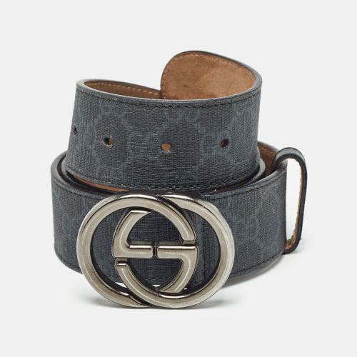 Gucci Black GG Supreme Canvas Interlocking G Buckle Belt 85 CM - Gucci - Modalova